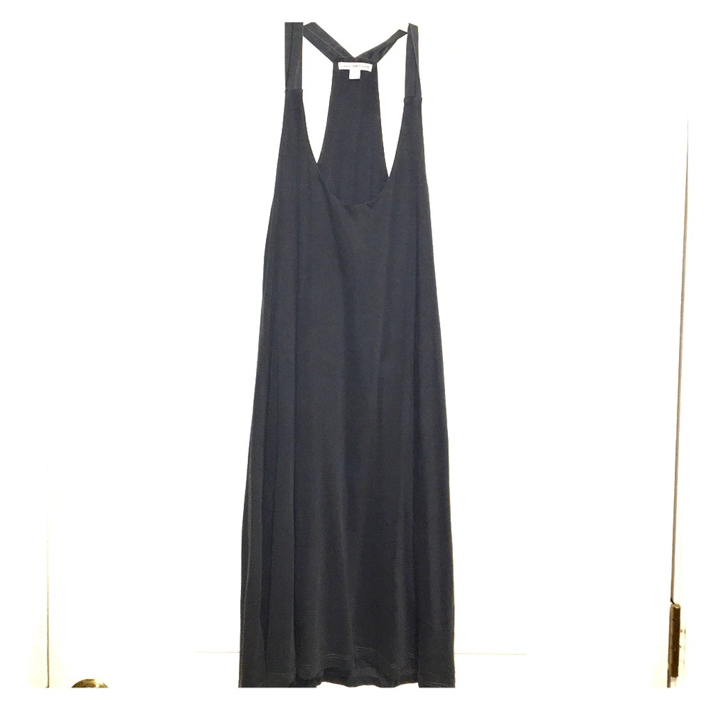 James Perse Black Midi Dress